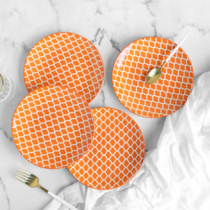 Sunset Orange Pattern Moroccan Starter Plate Starter Plates June Trading Set Of 4  