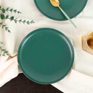 Matte Texture Ceramic 12 Pieces Dinnerware Set - Forest Green Dinner Sets June Trading   