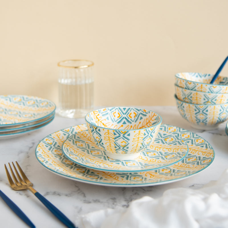 Colorful Designer Pattern Moroccan Bowl Bowls June Trading   