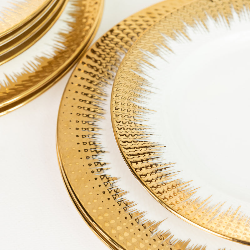 Aurulent Hammered Texture Dinner Plate (10 Inches) Dinner Plates June Trading   