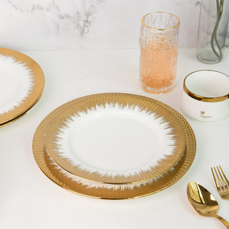 Aurulent Hammered Texture Dinner Plate (10 Inches) Dinner Plates June Trading   