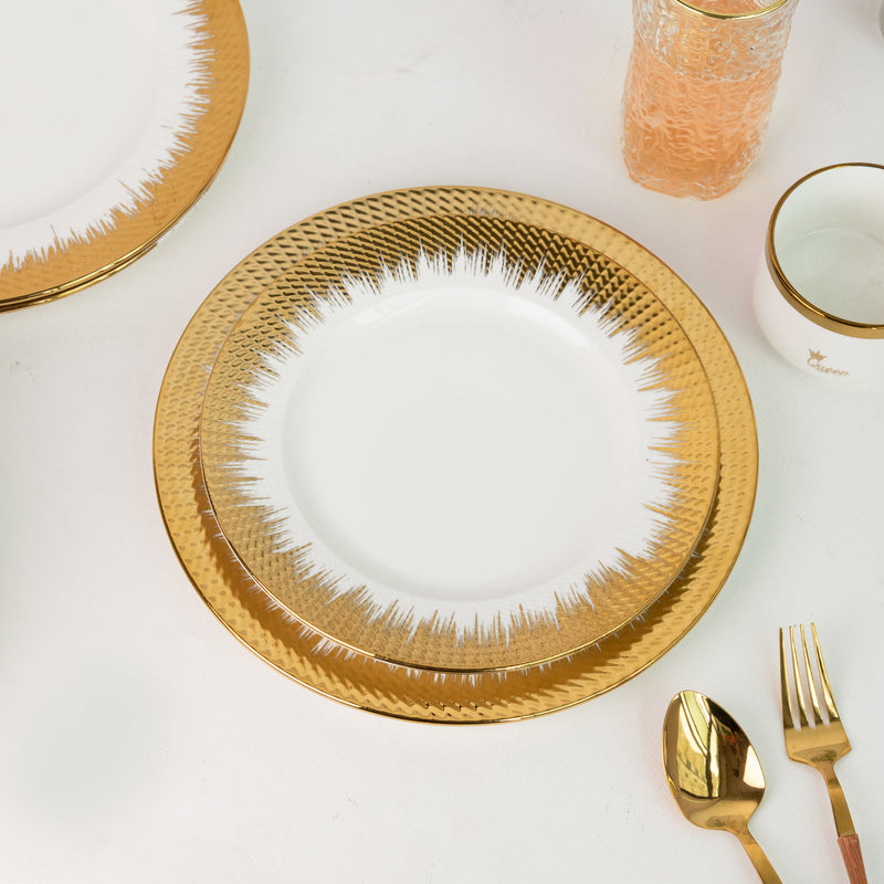 Aurulent Hammered Texture Dinner Plate (10 Inches) Dinner Plates June Trading   