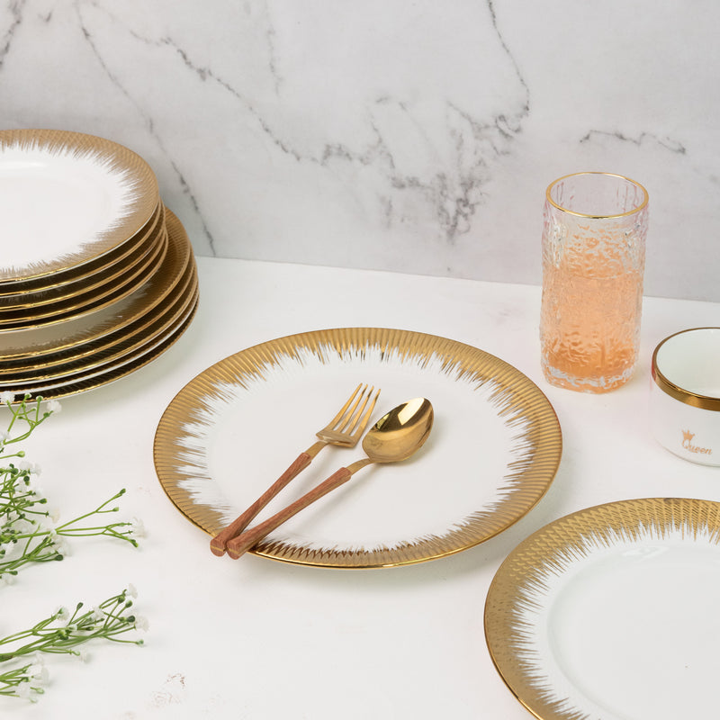 Aurulent Classy Serving 12 Pieces Plate Set Dinner Sets June Trading   