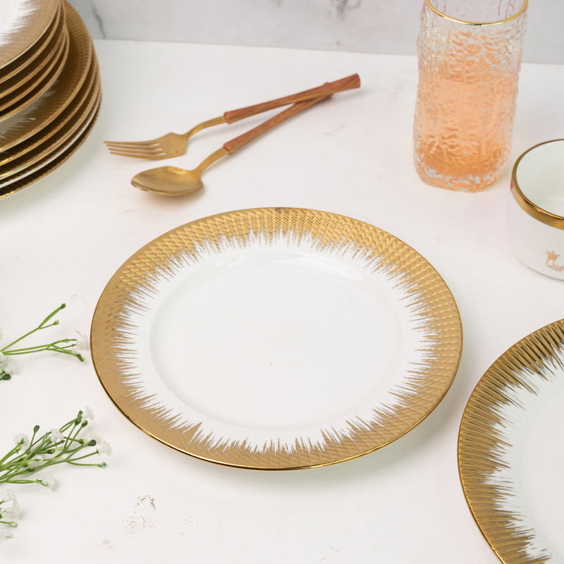 Aurulent Classy Serving 12 Pieces Plate Set Dinner Sets June Trading   
