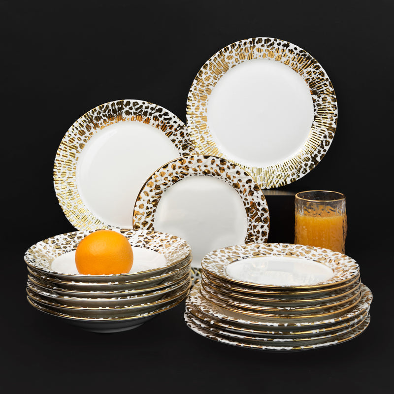 Aurulent Patch Design 18 Pieces Dinnerware