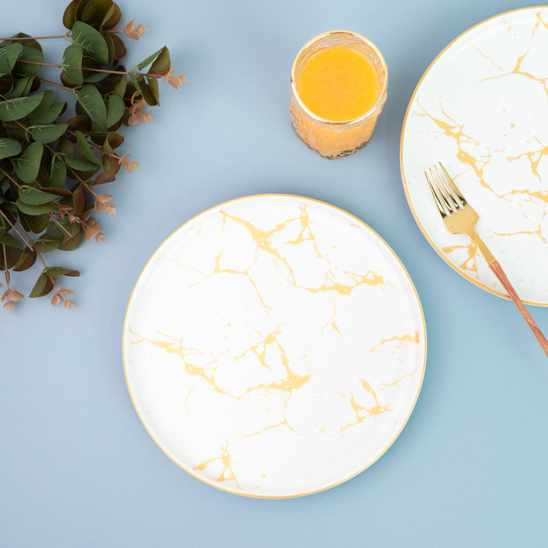 Marble Accent On White 18 Pieces Dinnerware Dinner Sets June Trading   