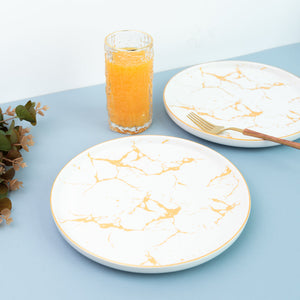 Marble Accent On White 18 Pieces Dinnerware Dinner Sets June Trading   