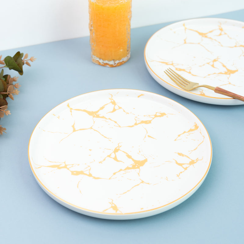 Marble Accent On White 18 Pieces Dinnerware Dinner Sets June Trading   