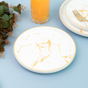 Marble Accent On White 18 Pieces Dinnerware Dinner Sets June Trading   