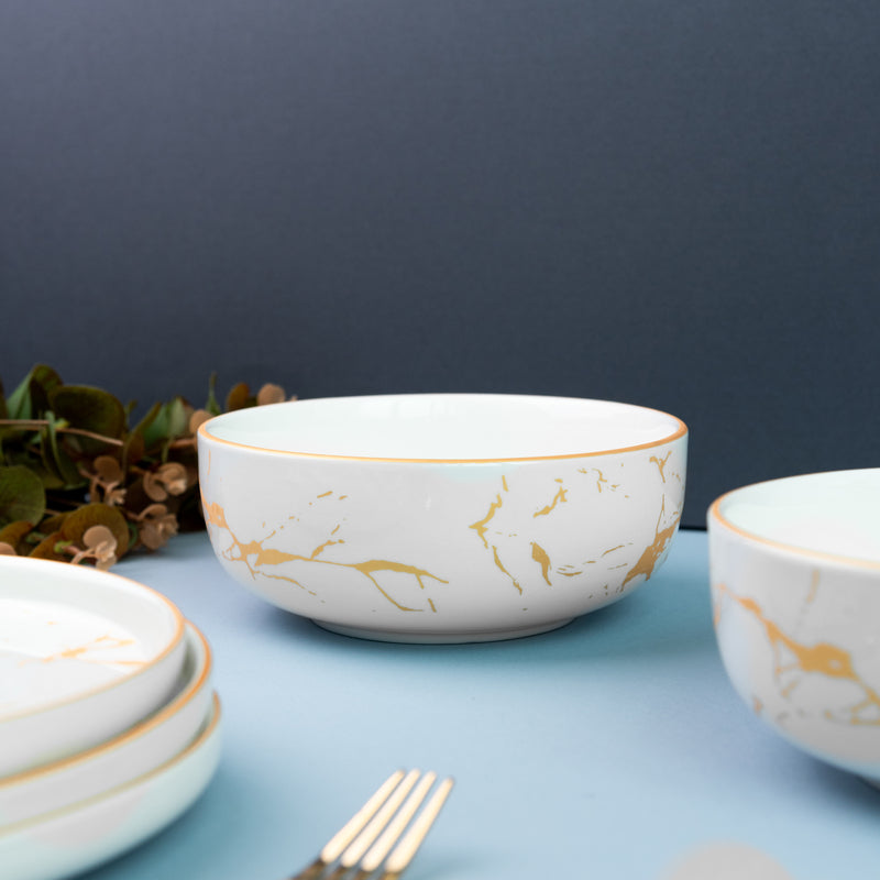 Marble Accent On White 18 Pieces Dinnerware Dinner Sets June Trading   