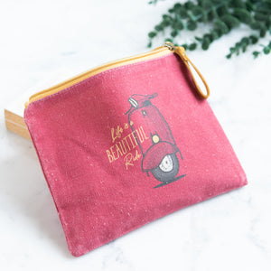 Life Is A Beautiful Ride - Canvas Pouch Pouch June Trading   