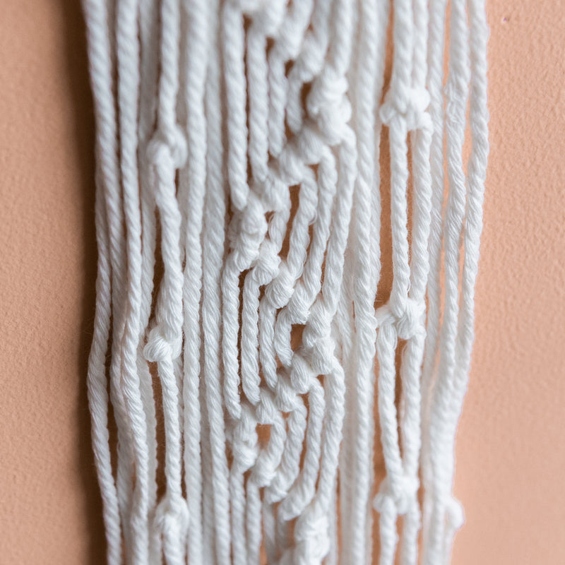 Blissful Stars Macrame Wall Hanging With Fairy Lights Macrame June Trading   