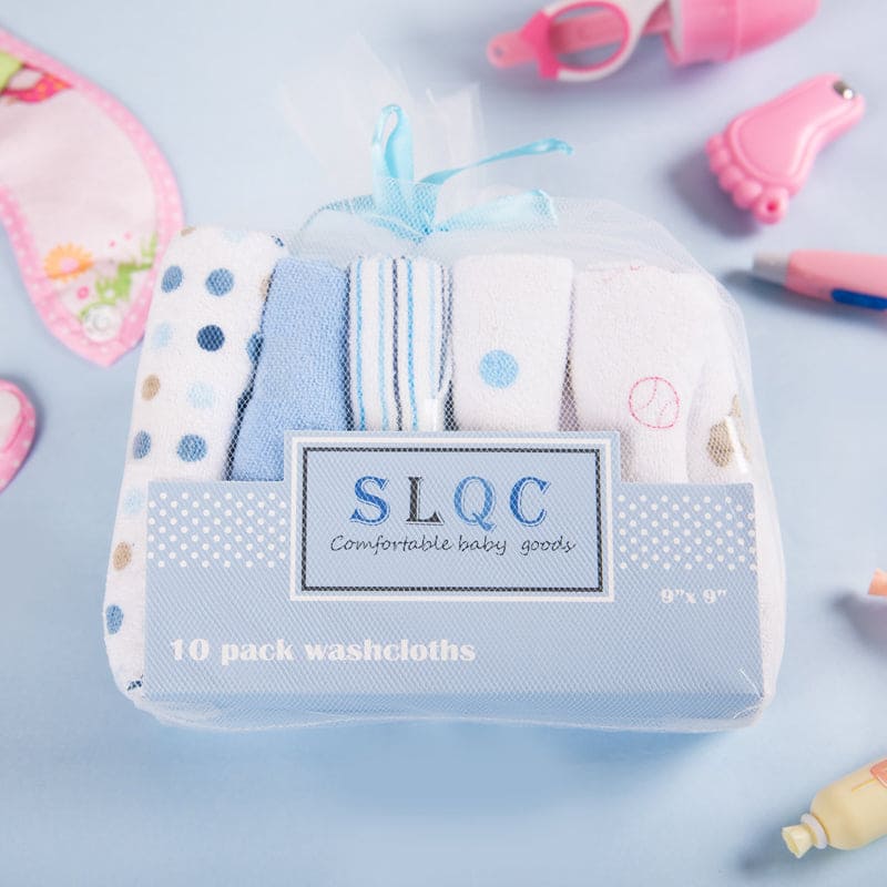 Baby Blue Napkin 10pcs Set Kids Napkin June Trading   