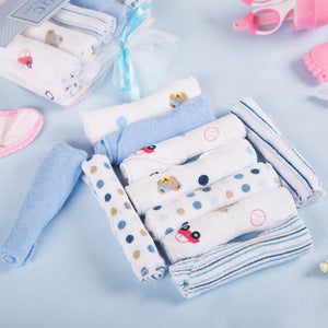 Baby Blue Napkin 10pcs Set Kids Napkin June Trading   