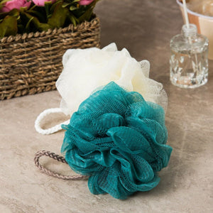 Shower Ball (Set of 2) Washroom essentials June Trading Aqua Blue & White  