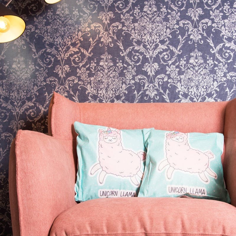 Unicorn Llama Print Cushion Cover (Set of 2)