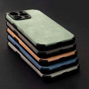 Denim Blue Suede Finish Luxury iPhone Case Mobile Phone Cases June Trading   
