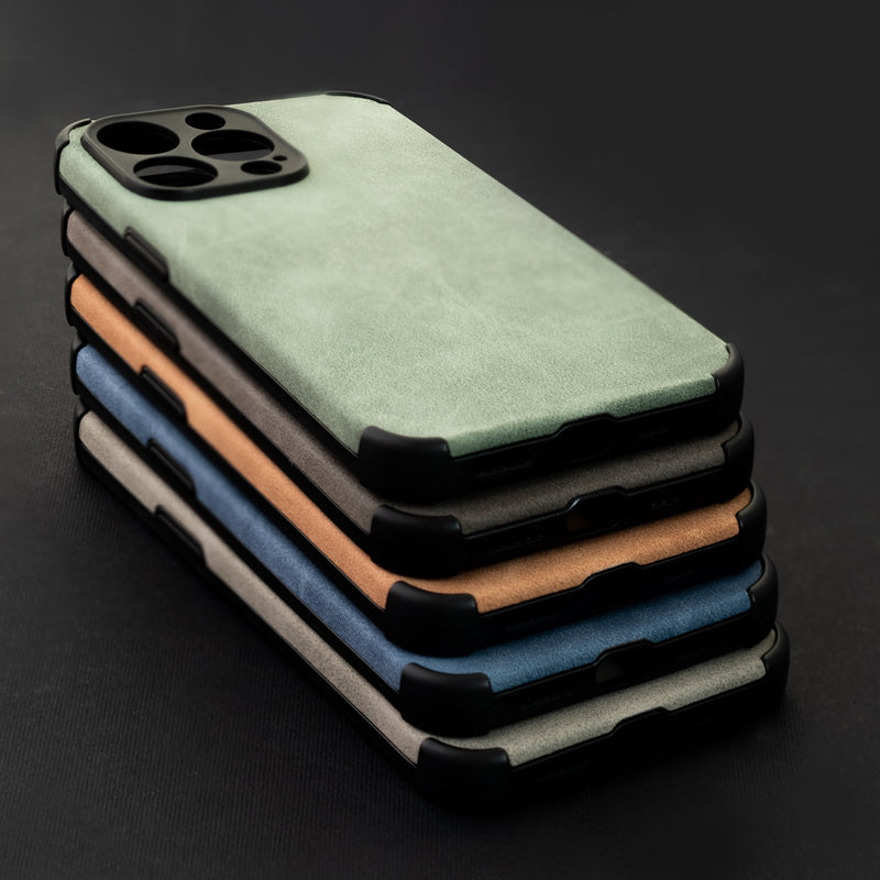 Hunter Green Suede Finish Luxury iPhone Case Mobile Phone Cases June Trading   