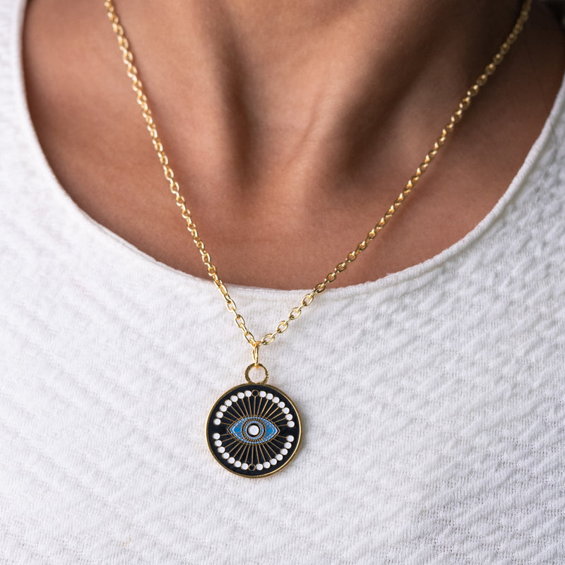 Exquisite Evil Eye Pendant - Necklace Necklace June Trading   