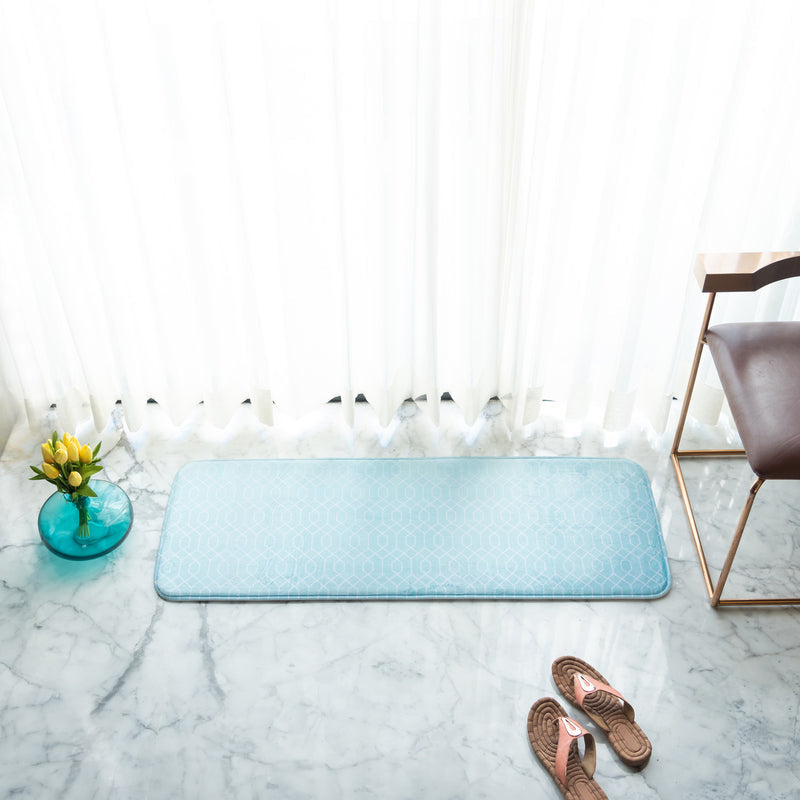 Seamless Geometric Print Soft Feel Long Mat Runner Long Mats June Trading   