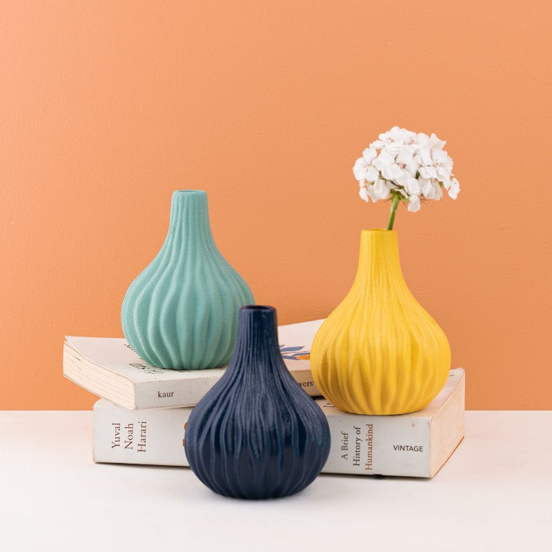 Modern Textured Mini Flower Vase Vases June Trading   
