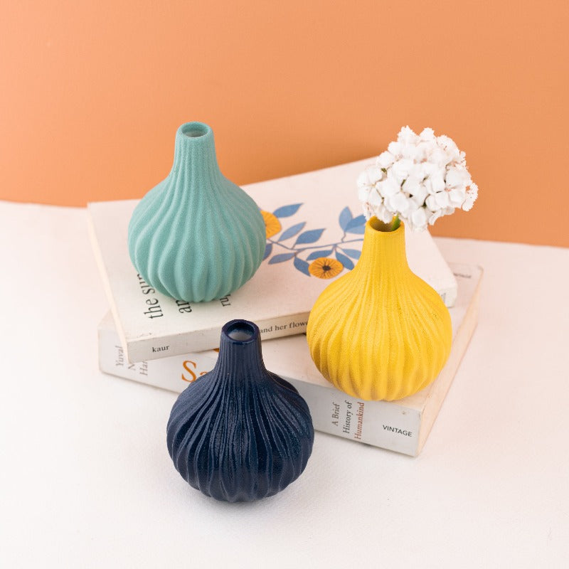 Modern Textured Mini Flower Vase Vases June Trading   