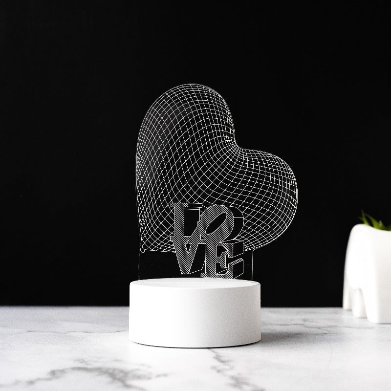 Heart Love 3D Light