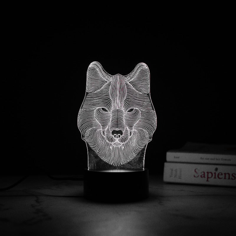 Wolf Neon 3D Light