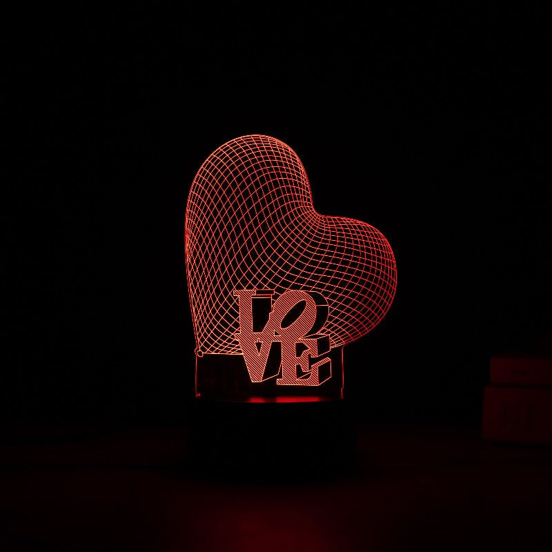 Heart Love 3D Light