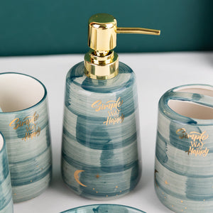 Nordic Design Marble Bathroom Set Of 5 Bathroom Sets June Trading   