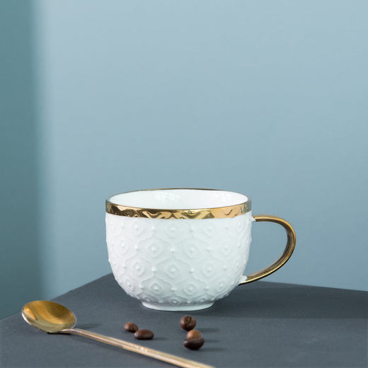 Aurulent Accent Embossed Cup Tea Cups June Trading   