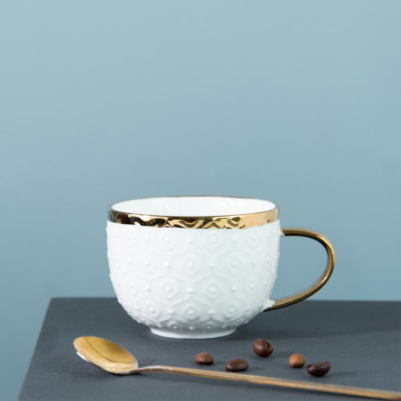 Aurulent Accent Embossed Cup Tea Cups June Trading   