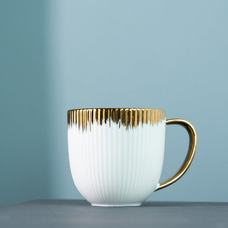 Aurulent Accent Ripple Effect Cup Coffee Mugs June Trading   