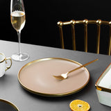 Gold Edge Suave Dinner Plate Dinner Plates June Trading Blush Pink  