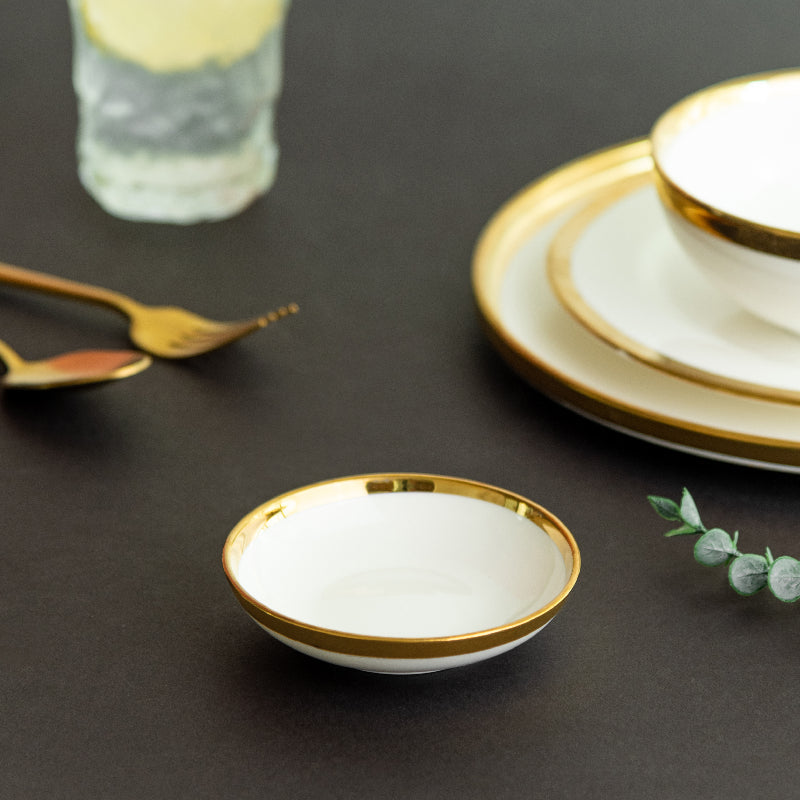 Aurulent Rim Appetizer Plate
