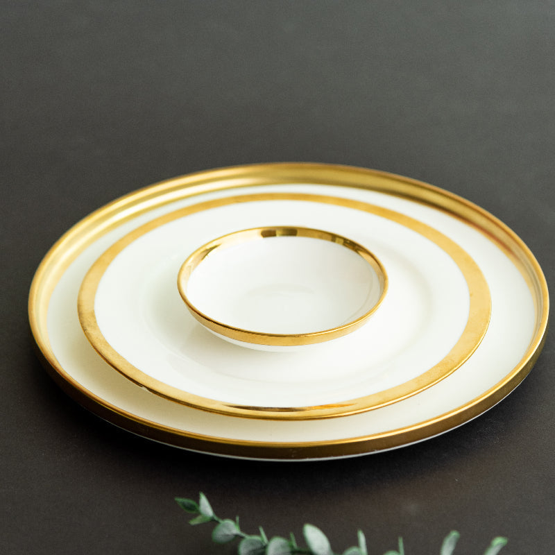 Aurulent Rim Appetizer Plate
