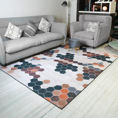 Abstract Honeycomb Modern Home Large Carpet Carpets The June Shop   