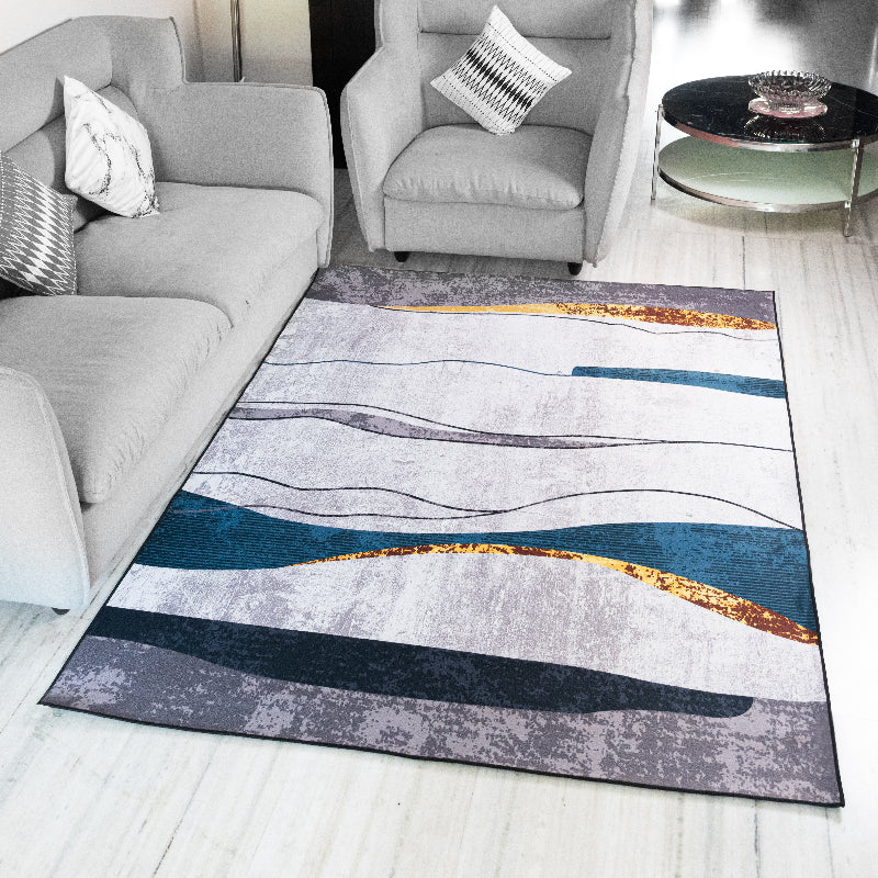 Artistic Waves Modern Home Large Carpet