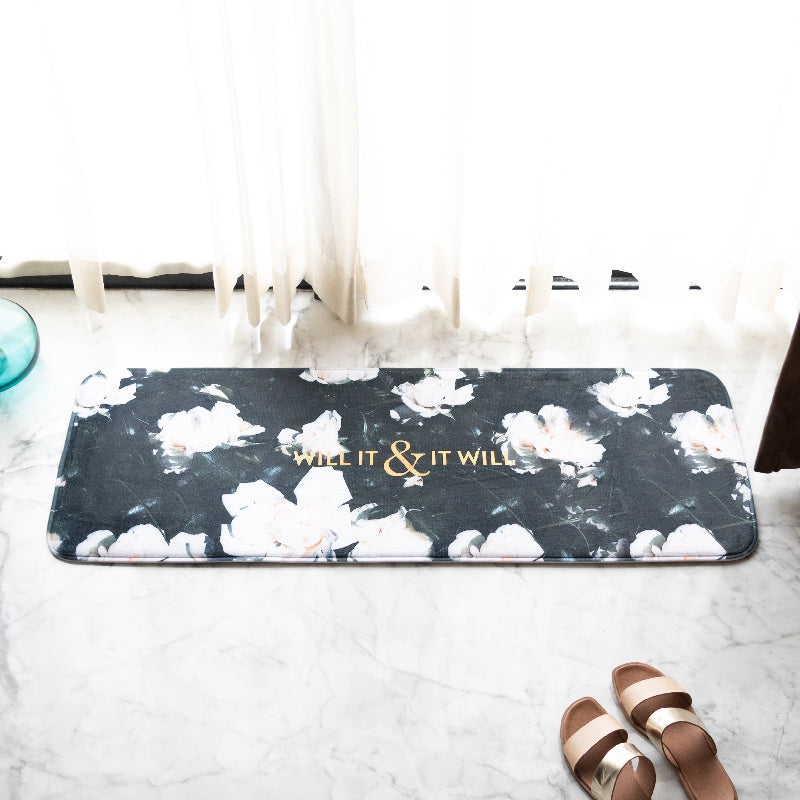 Floral Will It Soft Feel Long Mat Runner Long Mats June Trading   