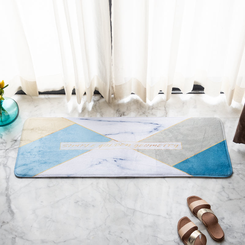 Stylish Marble Design Soft Feel Long Mat Runner Long Mats June Trading   