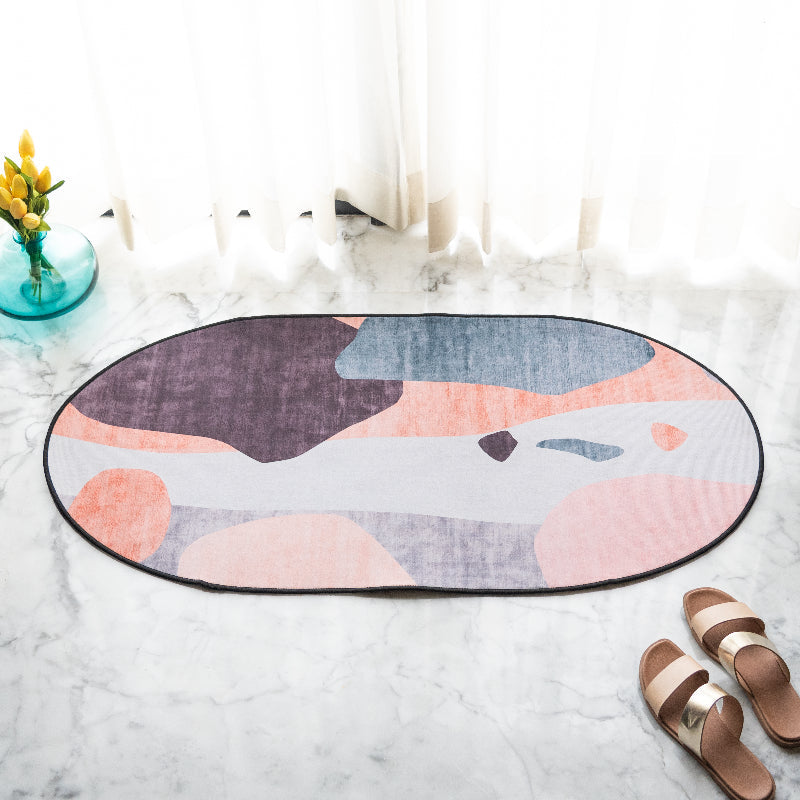 Artistic Patch Designer Oval Rugs