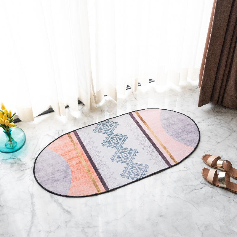 Vintage Traditional Pattern Designer Oval Rugs