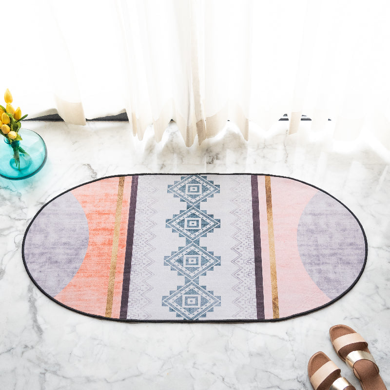 Vintage Traditional Pattern Designer Oval Rugs