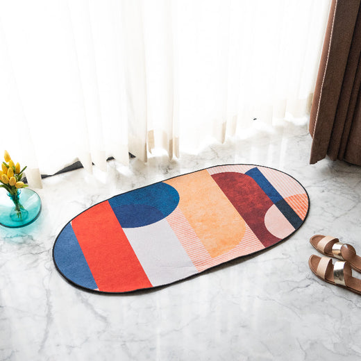 Artistic Abstract Pattern Designer Oval Rugs Designer Oval Rugs June Trading   