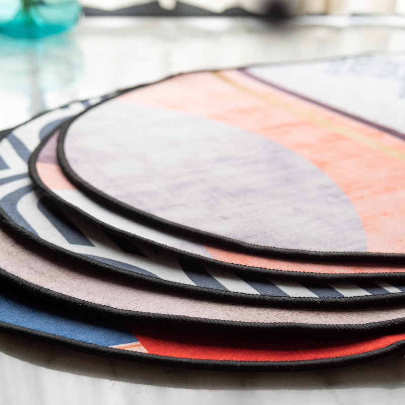 Subtle-Tone Waves Designer Oval Rugs Designer Oval Rugs June Trading   