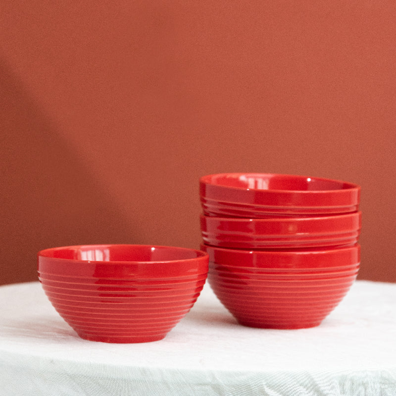 Rogue Red Swirl Bowl (Set of 6) Bowls June Trading   