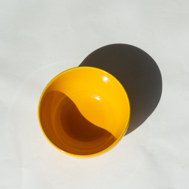 Mustard Yellow Swirl Bowl