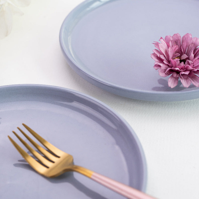 Earthen Berry Blue Plate (8 Inches) Starter Plates June Trading   