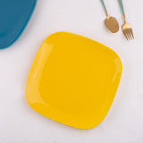 Vibrant Hue Ceramic Serving Plate Dinner Plates June Trading Sunflower Yellow  