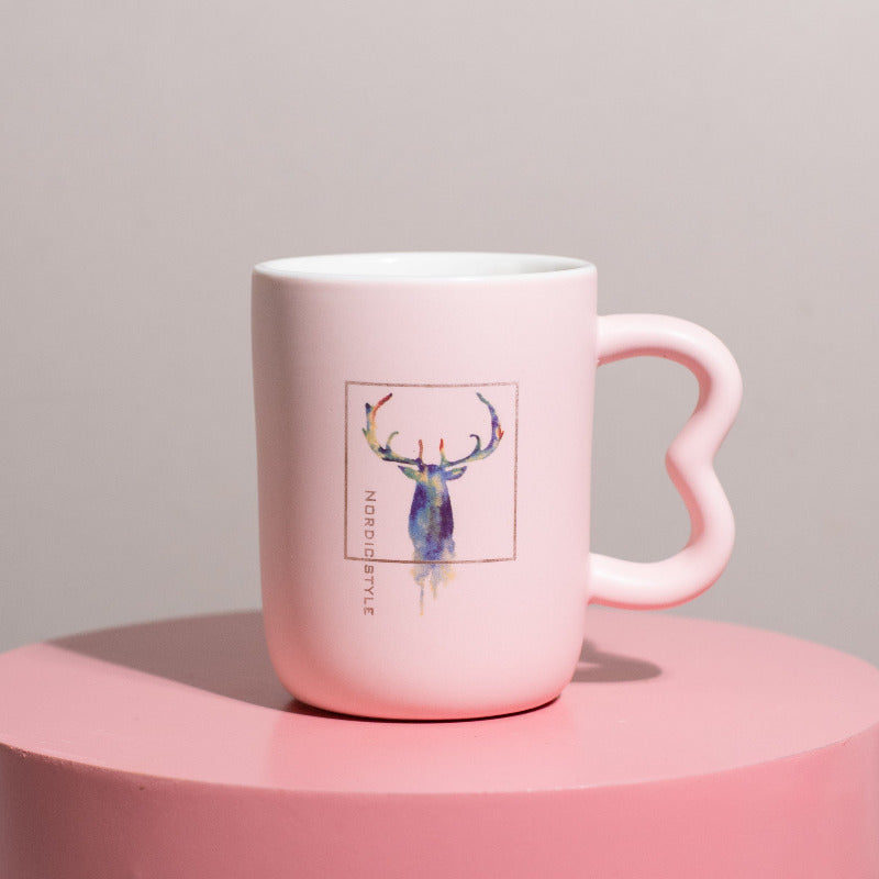 Reindeer Embellished Ceramic Tea Cup With Tea Pot Set Tea & Coffee Sets June Trading   
